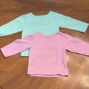 Garanimals Long Sleeve Tees - Light Blue and Light Purple